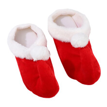 Unique Slippers Festive Red Cartoon Santa Slippers hristmas-Red