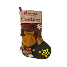 Large Size Christmas Stockings Home Decorations Pendant PU-Elk