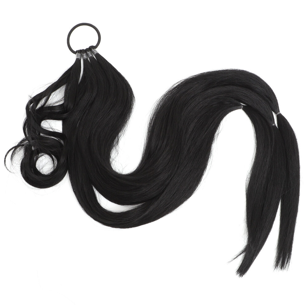 Iplusmile Unisex Black Synthetic Wrap Around Braided Ponytail Extension For Women