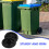 4Pcs Black Rubber Garbage Can Dolly Wheels Easy Install Quiet Durable 7