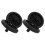 4Pcs Black Rubber Garbage Can Dolly Wheels Easy Install Quiet Durable 11