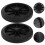 4Pcs Black Rubber Garbage Can Dolly Wheels Easy Install Quiet Durable 10