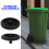4Pcs Black Rubber Garbage Can Dolly Wheels Easy Install Quiet Durable 8