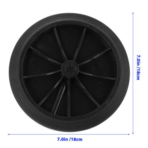 4Pcs Black Rubber Garbage Can Dolly Wheels Easy Install Quiet Durable 1
