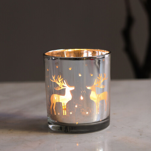 Silver Scented Candle Container Handmade Candle Glass Empty Jar 2