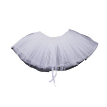 Victorian Collar Ruffled Tulle Renaissance Sheer Lapel-White