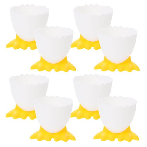 8Pcs Cartoon Egg Cups Holders For Boiled Eggs Breakfast