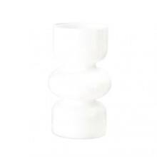 (White) Glass Hydroponic Flower Vase 3-Layer Circular Stacking Design Glass Vase for Home Office Table Decoration