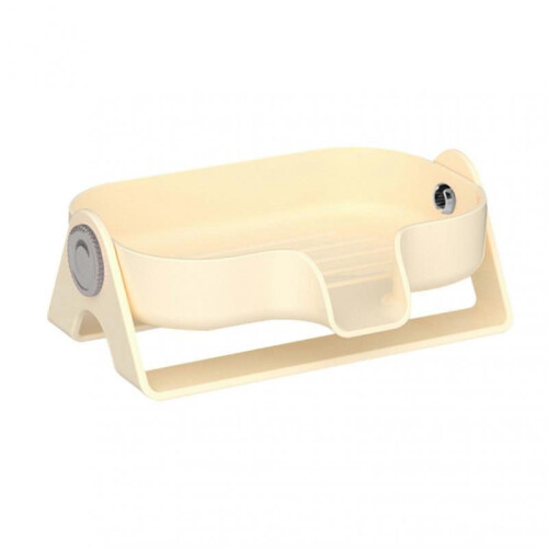 (Milk White) Diversion Type Drain Soaps Box Large Capacity Drain Soaps Box for Home Bathroom