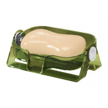 (Transparent Green) Diversion Type Drain Soaps Box Large Capacity Drain Soaps Box for Home Bathroom