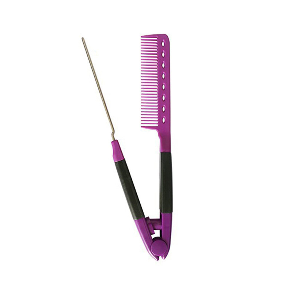 Hair Straightener Brush For Women Easy To Use With Parting Comb Practical