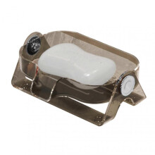 (Transparent Black) Diversion Type Drain Soaps Box Large Capacity Drain Soaps Box for Home Bathroom