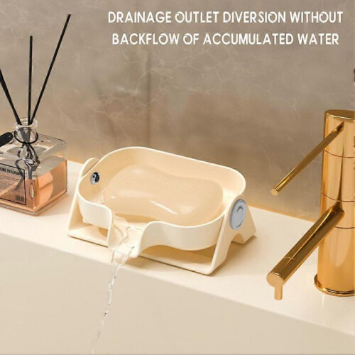 (Transparent Black) Diversion Type Drain Soaps Box Large Capacity Drain Soaps Box for Home Bathroom 2