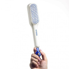 (White) Self-Cleaning Anti-Static Massage Comb Lightweight Wide Tooth Fluffy Comb for Women Girl