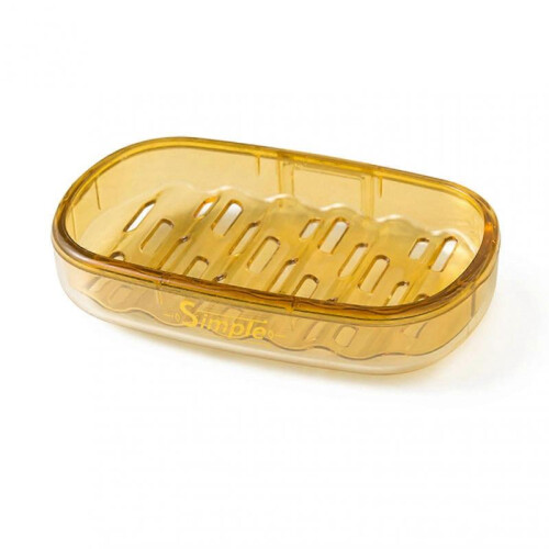 (Light Luxury Gold) Light Luxury Double Layers Soaps Box Easy-install Draining Storage Box for Bathroom