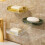(Light Luxury Green) Light Luxury Double Layers Soaps Box Easy-install Draining Storage Box for Bathroom 2