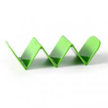 (Green) Taco Stand Holder Plastic Food Holder Safe Plastic Wave Shape Tortilla Tray Holder for Home Restaurant Kitchen Party