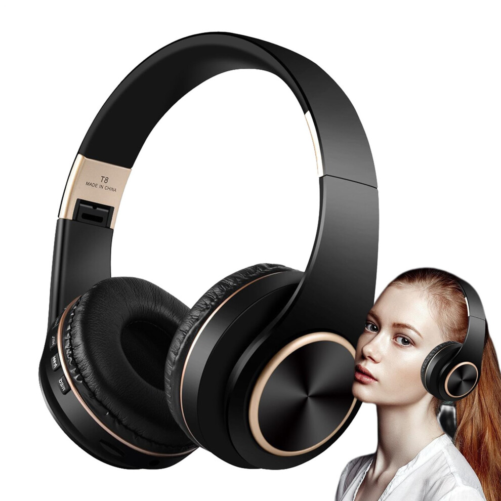 Wireless Headphones Noise Cancelling Overear Stereo For Gaming Music Daily Use Black 9105992343836