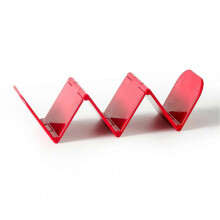 (Red) Taco Stand Holder Plastic Food Holder Safe Plastic Wave Shape Tortilla Tray Holder for Home Restaurant Kitchen Party