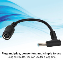 7,4x5,0mmF zu 4,5x3,0mm männlich Knick-Kabel 15cm schwarz