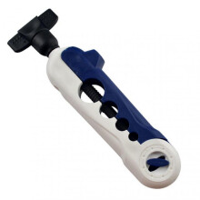 (Blue And White) Fishing Reel Winding Tool with Reusable Line Fixing Clip - Lightweight, Multifunctional for Outdoor Fishing and Sea Rod Casting