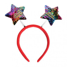 (Color Sequin Five star Model) Xmas Headband Kids Girls Headbands For Christmas Party Festive Holiday Hair Accessories For Women