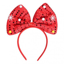 (Colorful Cotton Ball Large Bow Style) Xmas Headband Kids Girls Headbands For Christmas Party Festive Holiday Hair Accessories For Women