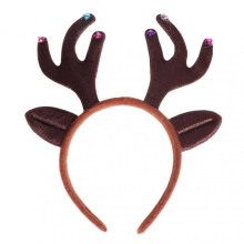 (Brown Deer Antler Bell Style) Xmas Headband Kids Girls Headbands For Christmas Party Festive Holiday Hair Accessories For Women