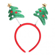 (Double Green Tree Style) Xmas Headband Kids Girls Headbands For Christmas Party Festive Holiday Hair Accessories For Women