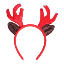 (Red Antler Bell Style) Xmas Headband Kids Girls Headbands For Christmas Party Festive Holiday Hair Accessories For Women