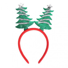 (Silver Star Green Tree Style) Xmas Headband Kids Girls Headbands For Christmas Party Festive Holiday Hair Accessories For Women