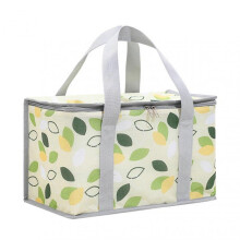 (Leaf) Cute Colorful Print Picnic Insulation Bag Multi-Purpuse Leak-Proof Storage Bag for Camping Hiking