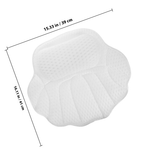 Bathtub Pillow With Suction Cups For Head Support During Bathing 1