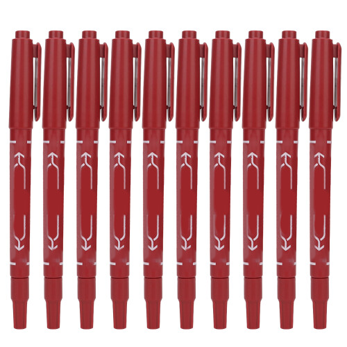 10 Stück doppelseitig Tattoo-Hautmarker-Stift Rot 1