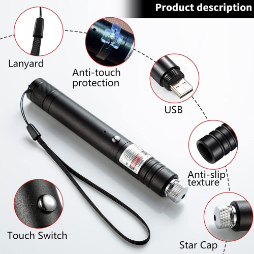 Range Pointer, Red Pointer High Power, Pointer Powerful High Pointer, Usb Rechargeable Pointer For O 1