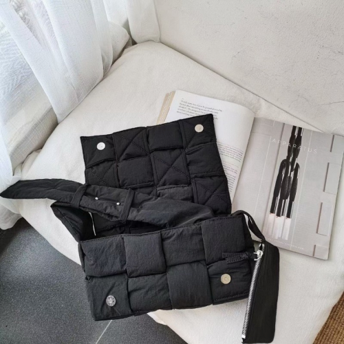 Τσάντα Puffer από Βαμβάκι με Κασετίνα και Επενδυμένες τσάντες crossbody με σχέδιο 2