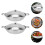Individual Hotpot Set Silver 2pcs 10.2x10.2in 8