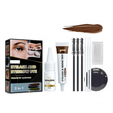 (Dark Brown Suit) Eyelash Tinting Set Easy to Operation and Use Suitable for Birthday Gift