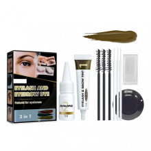 (Light Brown Suit) Eyelash Tinting Set Easy to Operation and Use Suitable for Birthday Gift