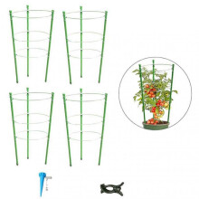 (45cm) 4 Pcs Plants Tomatoes Supporting Cages Easy Installation Plant Growth Stake for Tomatoes Vegetable Plants