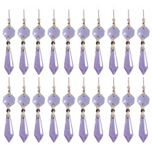 Luksuriøst krystallglassmateriale: Åttekantede krystallperler, elegante lysrefleksjoner for DIY-prosjekter, K9-krystallprismer ideelle for