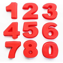 Set di numeri per torte celebrative, stampi in silicone digitali 3D per la cottura, teglia per torte a forma di numero da 25 cm con superficie