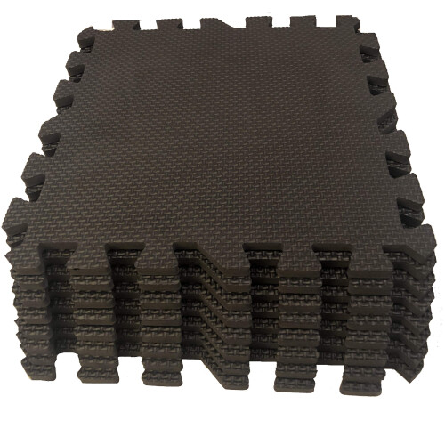 Grendle 30.5 x 30.5 x 1cm Interlocking Foam Mat Set (8 Piece Black)