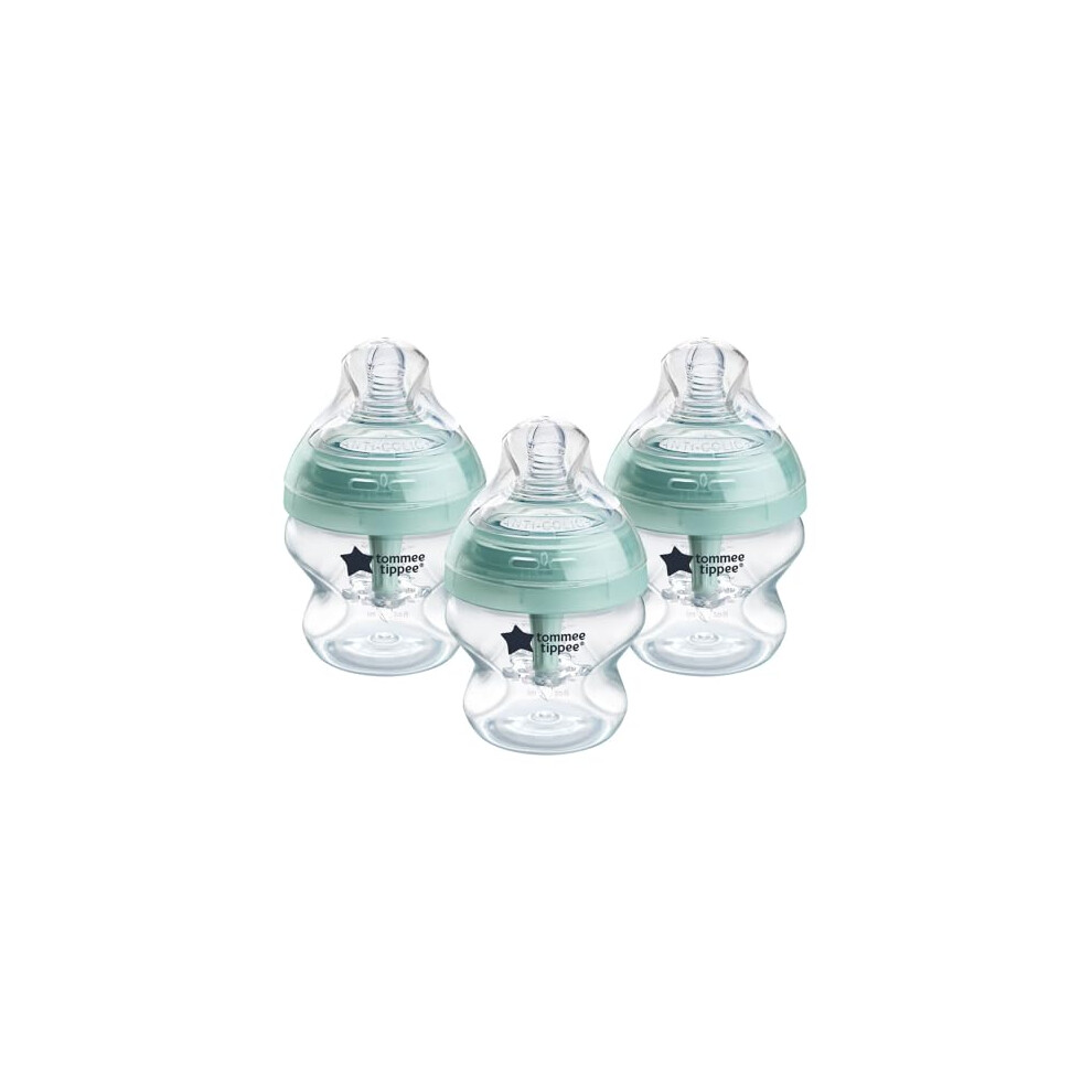 Tommee Tippee Baby Bottles, Advanced Anti-Colic Baby Bottle With Slow Flow Breast-Like Teat, 150Ml, 0M+, Self-Sterilising, Baby Feeding Essentials,