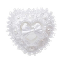 Ring Cushion Heart Shaped Romantic Wedding Ring Box Cushion Ring Holder For Rings And Earrings