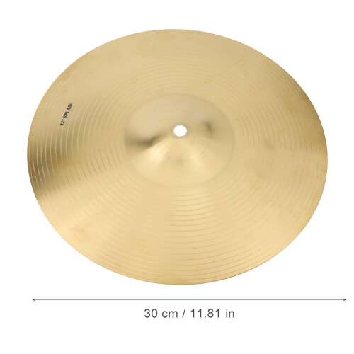 12in Brass Cymbal for Drum Set Durable Loud Percussion Accessory 2