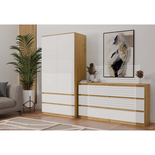 MALWA SS-90 wardrobe  artisan oak/white 2