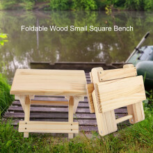 Massivholz kleine quadratische Bank faltbar Landhausstil ergonomisches Design 40 cm