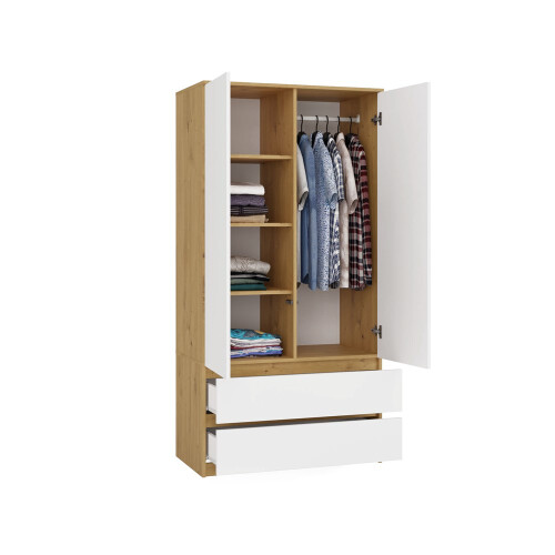 MALWA SS-90 wardrobe  artisan oak/white 1