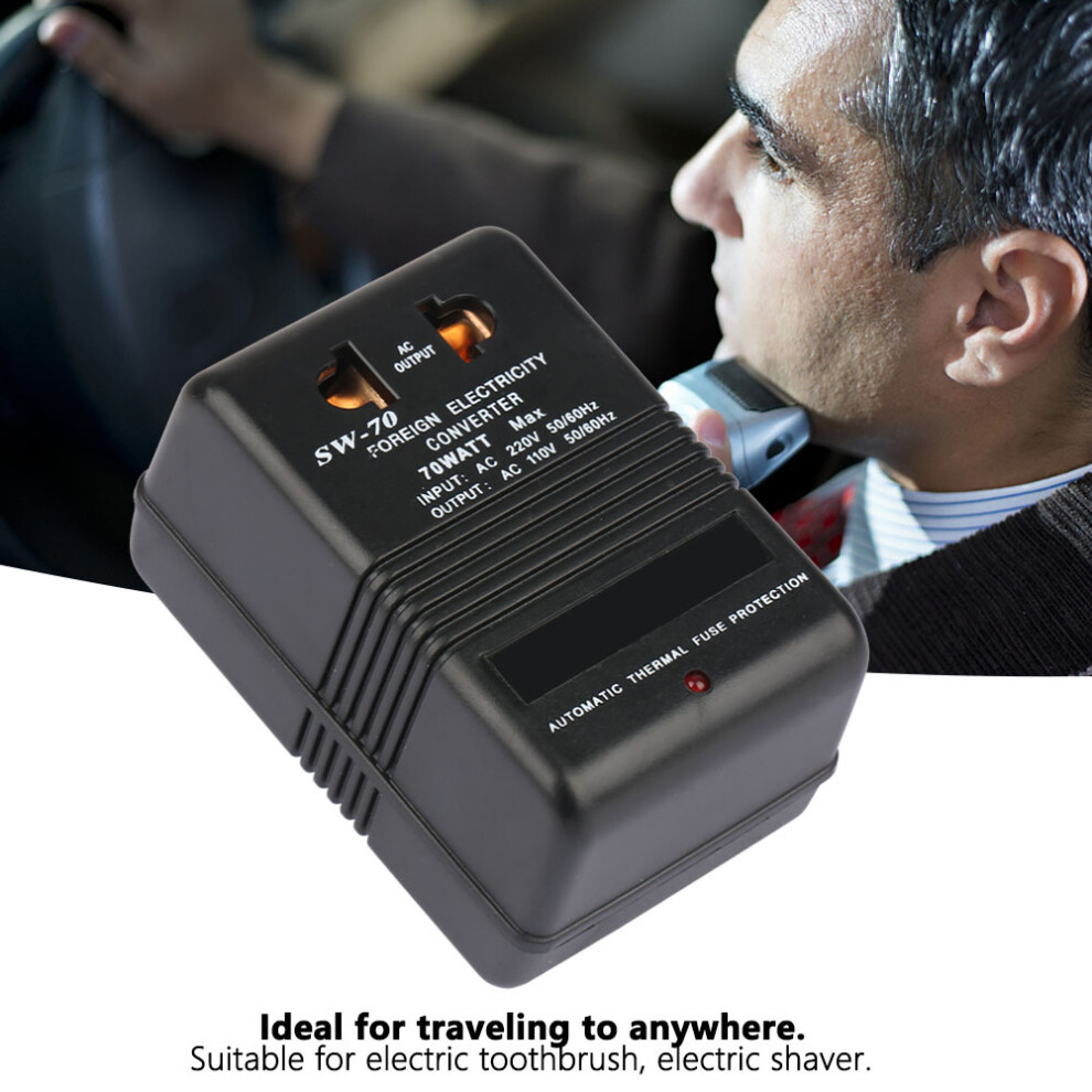 Powerful 70W Step Down Voltage Converter For Safe Travel Use 5051363682445